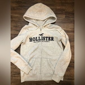 Light grey Hollister hoodie XS